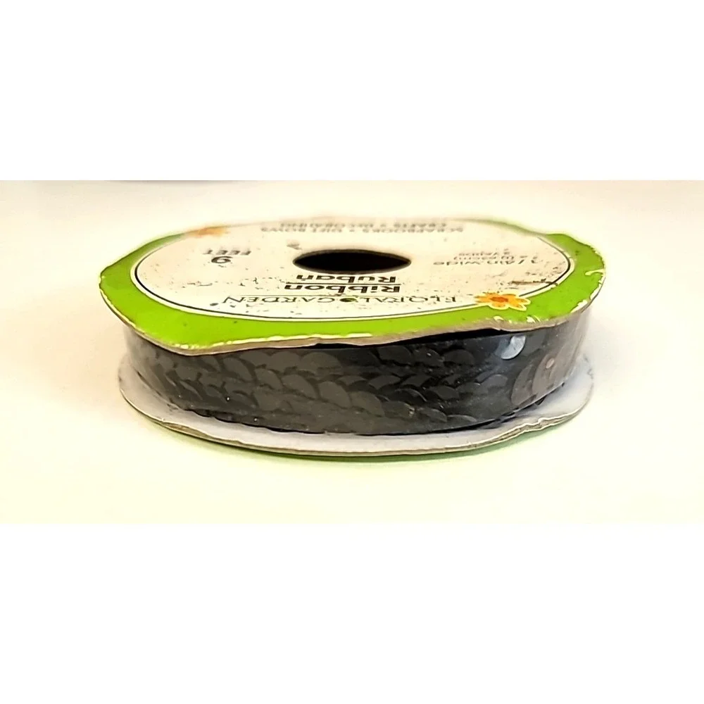 Lot of 5 Halloween Ribbon-5ft Tulle-(2) 9ft Wire Edge-9ft Satin-9ft Sequin Trim